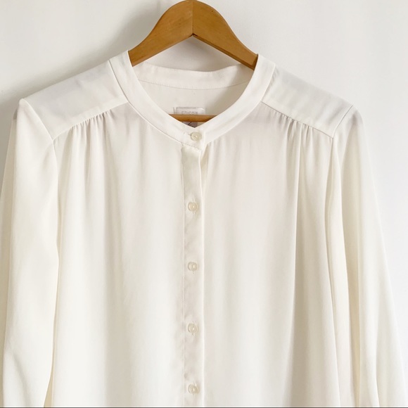 Chico’s Button Down Chiffon Shirt - Picture 2 of 5